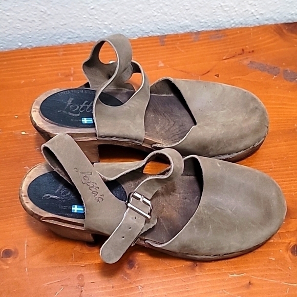 LOTTAS FROM STOCKHOLM WOMEN'S HIGHWOOD MARY JANE LEATHER CLOG SIZE 39 USA 8.5 - Picture 3 of 9